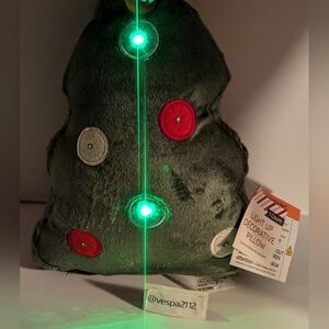 Target Bullseye Playground Christmas Tree Light Up Pillow Holiday Throw Pillow